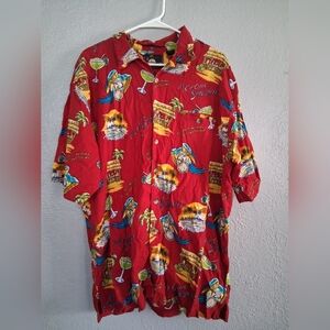 Jimmy Buffett Margaritaville Button Down Hawaiian Shirt 5 O’clock Somewhere XXL